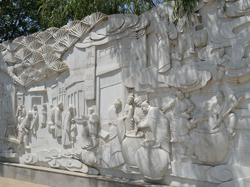  古代石雕文化墙 